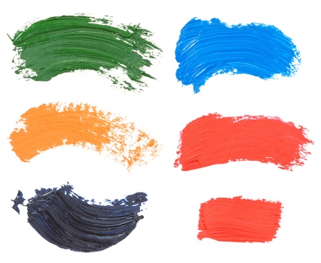 oil paint spot isolated on white backgroundの写真素材