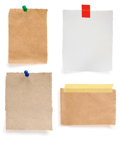 note paper isolated on white backgroundの写真素材