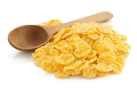 corn flakes isolated on white background