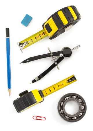 engineering concept isolated on white backgroundの写真素材