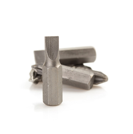 heads for screwdriver isolated on white backgroundの写真素材