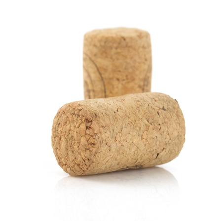 wine cork isolated on white backgroundの写真素材