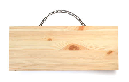 wooden board isolated on white backgroundの写真素材