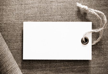 tag price and blue jeans materialの写真素材