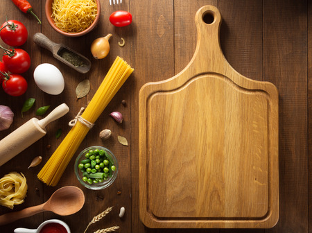 spice and herb on wooden background textureの写真素材