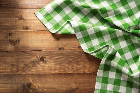 cloth napkin on wooden backgroundの写真素材
