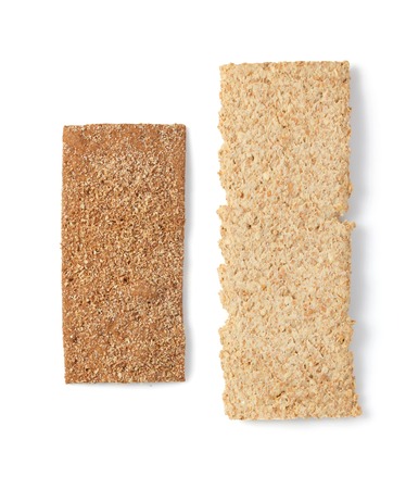 crispy bread isolated on white backgroundの写真素材