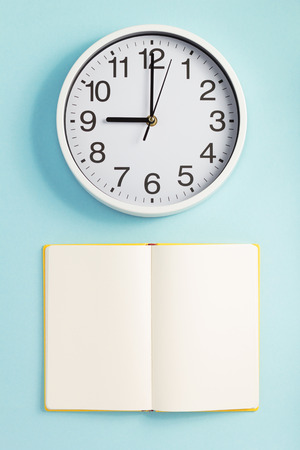 notepad or notebook at abstract background surfaceの写真素材