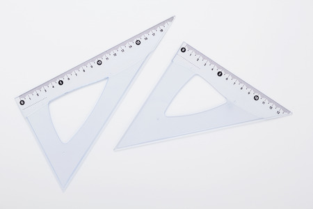 ruler metric at white background, top view