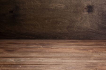 empty wooden table in front, plank board background texture surface