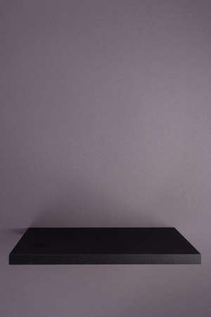 book shelf at abstract wall backgroundの写真素材