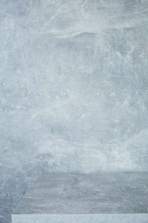 wooden table and grey wall background texture surface