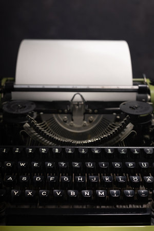 old vintage typewriter as retro writer concept