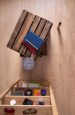 Stack of wooden box