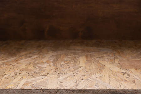 Wooden table top background texture.  Wood tabletop front view with copy space. Plank board surfaceの写真素材