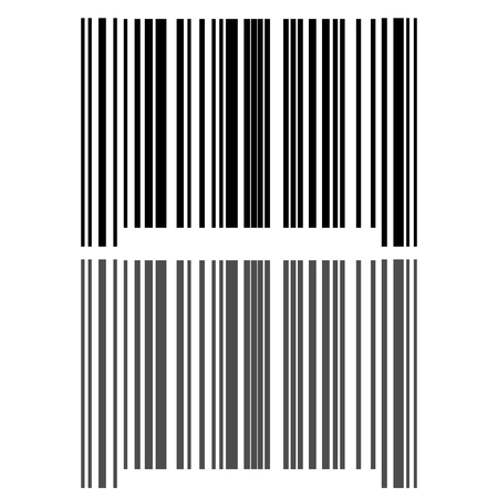 The black grey bar code icon it is set.のイラスト素材