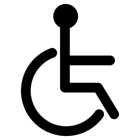 Black sign of the disabled it is icon.のイラスト素材