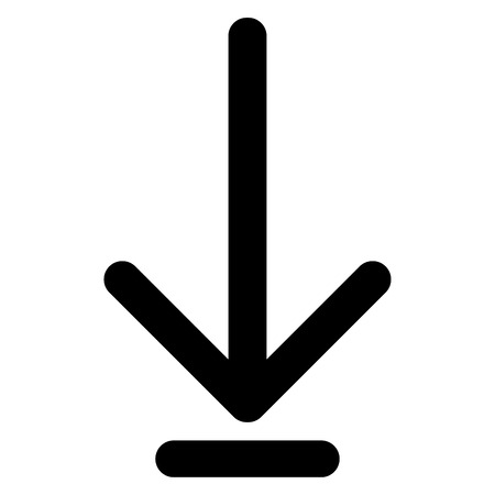 Down arrow or load symbol it is the black color icon.のイラスト素材