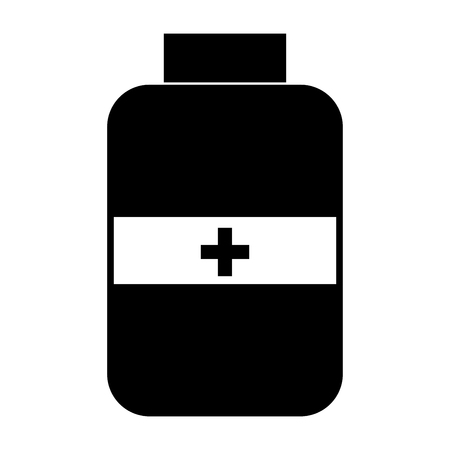 Jar for drug it is the black color icon .のイラスト素材
