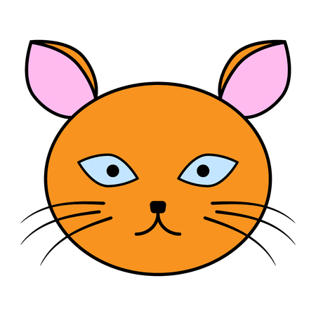 Head cat it is the color icon .のイラスト素材