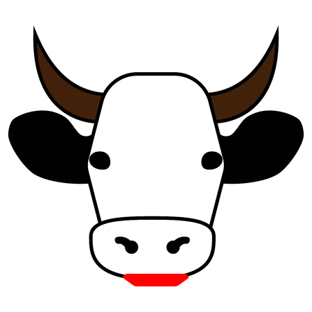 Head cow it is the color icon .のイラスト素材