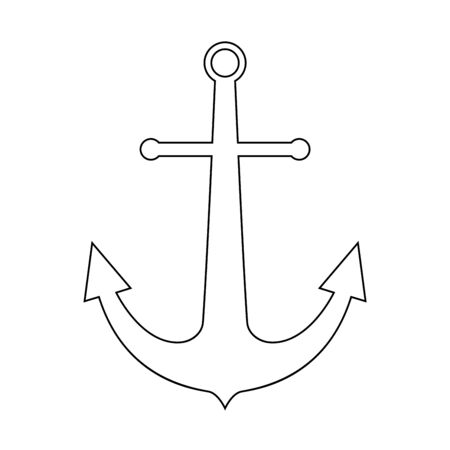 Marine anchor it is the black color icon .のイラスト素材