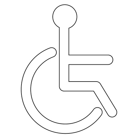 Sign of the disabled it is the black color icon .のイラスト素材