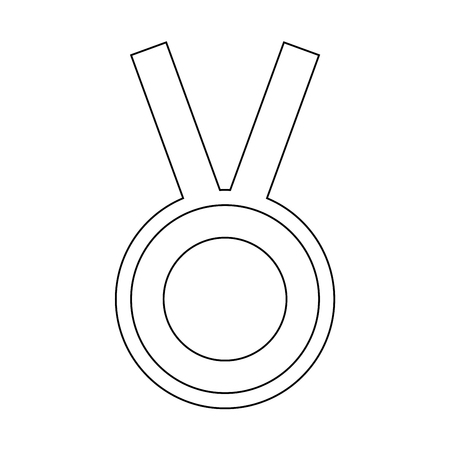 Medal it is the black color icon .のイラスト素材