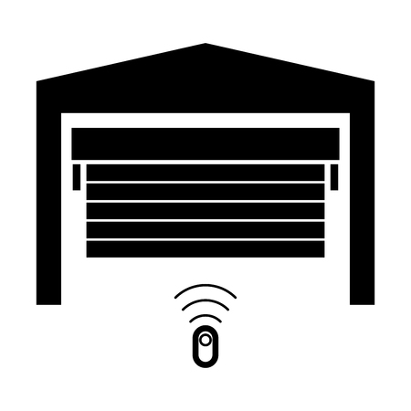 Garage door  it is the black color icon .のイラスト素材
