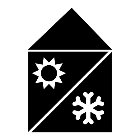 Home cooling and heating system  it is the black color icon .のイラスト素材