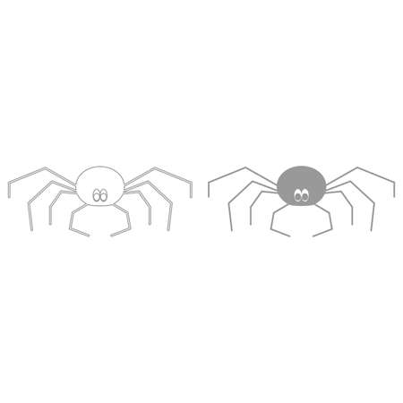 Spider  it is the grey color icon .のイラスト素材