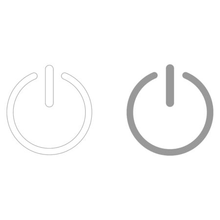 Button turn on or off black icon.  it is the grey color icon .のイラスト素材