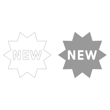 New symbol  it is the grey color icon .のイラスト素材