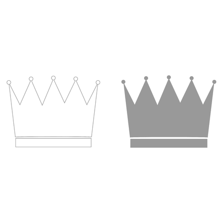 Crown  it is the grey color icon .のイラスト素材