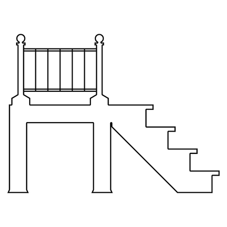 Porch   it is the black color icon .のイラスト素材