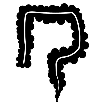 Intestine it is the black color icon .のイラスト素材