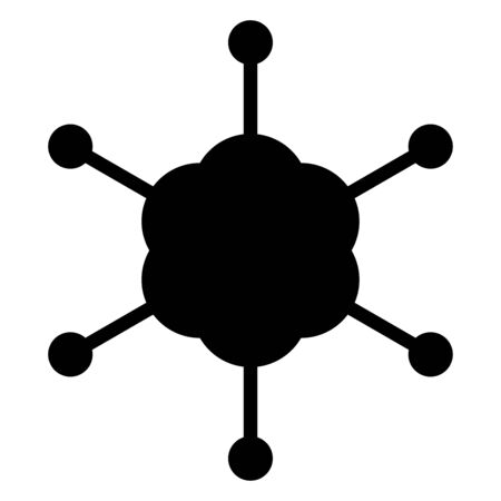 Business network it is the black color icon .のイラスト素材