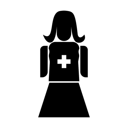 Nurse it is the black color icon .のイラスト素材
