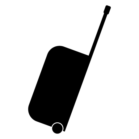 Bag on wheels it is the black color icon .のイラスト素材