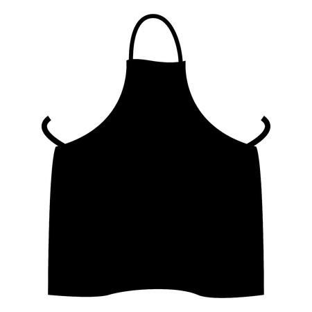 Kitchen apron it is the black color icon .のイラスト素材