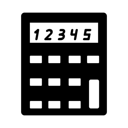 Calculator it is the black color icon .のイラスト素材