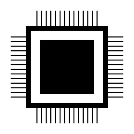 Processor it is the black color icon .のイラスト素材