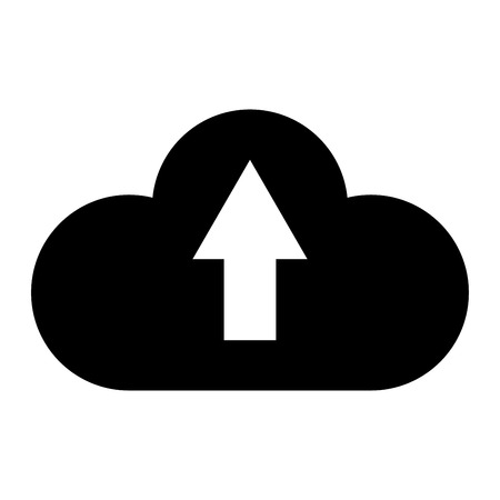 Cloud service  it is the black color icon .のイラスト素材