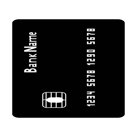 Inserting credit card black color iconのイラスト素材