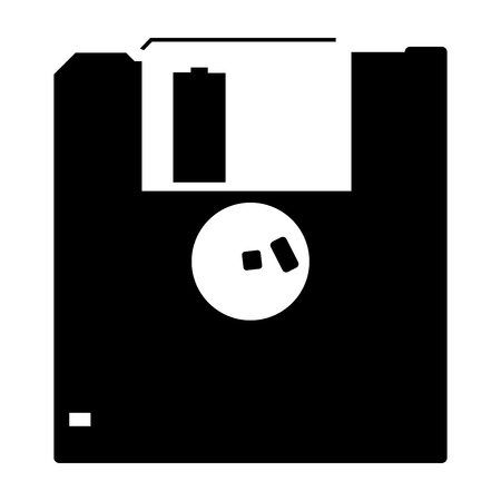 Floppy disk  it is the black color icon .のイラスト素材