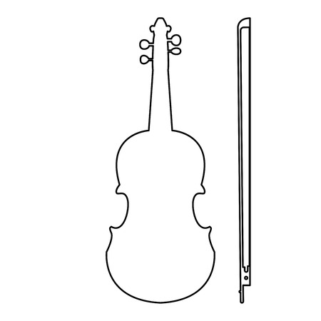 Violin  it is the black color icon .のイラスト素材