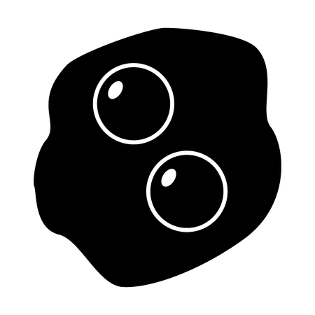 Scrambled eggs it is the black color icon .のイラスト素材