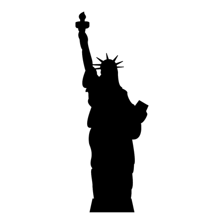 Statue Of Liberty it is the black color icon .のイラスト素材