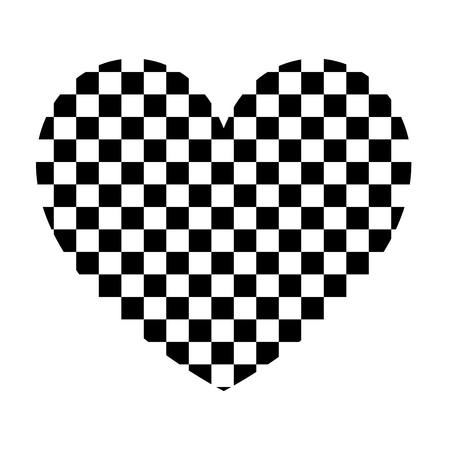 Heart with square it is the black color icon .のイラスト素材