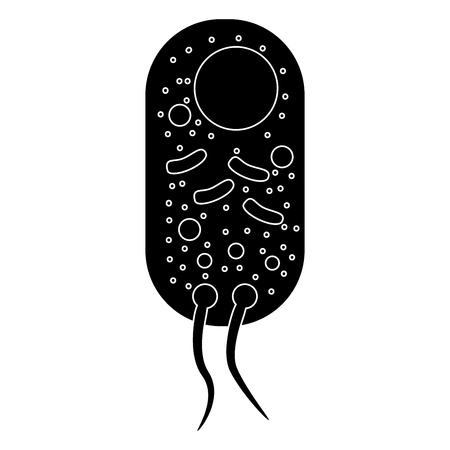 Bacteria it is the black color icon .のイラスト素材